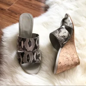 Cole Haan Acoma Wedge II Roccia Snake Print Sandal