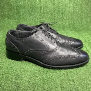Cole Haan Air Madison Mens Black Leather Wingtip Lace-Up Oxfords C10145 Size 11