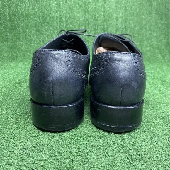 Cole Haan Air Madison Mens Black Leather Wingtip Lace-Up Oxfords C10145 Size 11