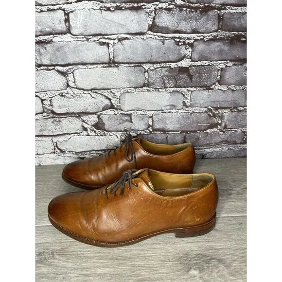 Cole Haan AMERICAN CLASSICS Mahogany Brown Leather Oxfords Dress Shoes Men 8.5D