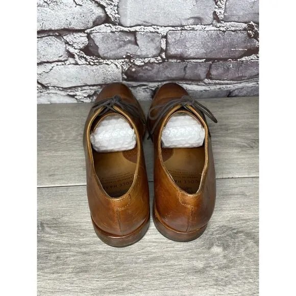 Cole Haan AMERICAN CLASSICS Mahogany Brown Leather Oxfords Dress Shoes Men 8.5D
