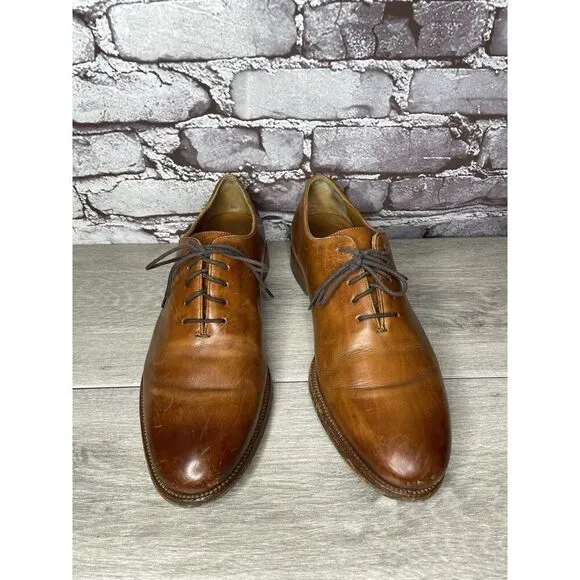Cole Haan AMERICAN CLASSICS Mahogany Brown Leather Oxfords Dress Shoes Men 8.5D