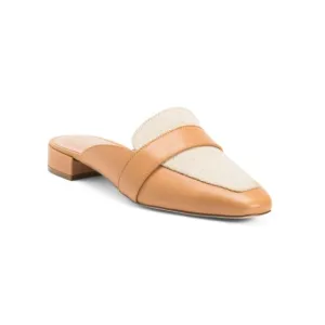 COLE HAAN Biscuit Leather Pasha Flat Mules