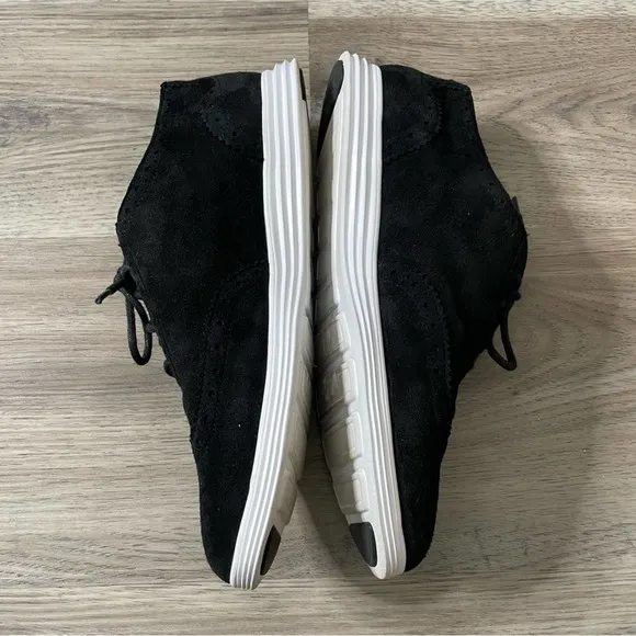 Cole Haan Black Suede Wingtip Oxfords Shoes Size 7