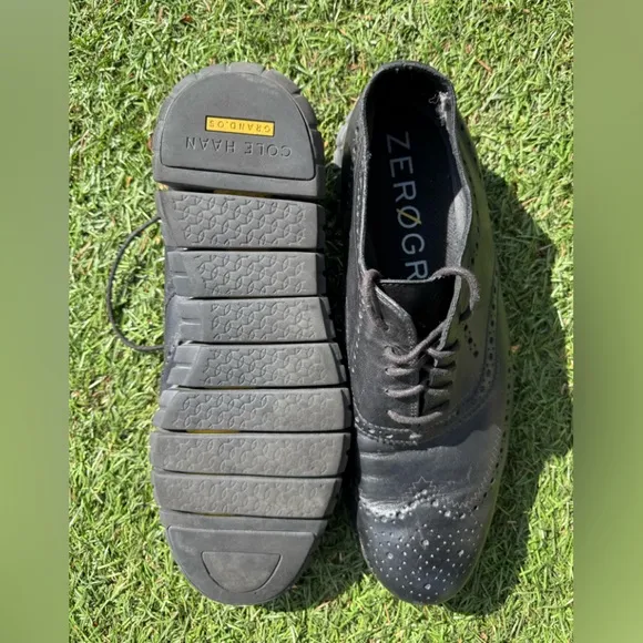 Cole Haan Black ZERØGRAND Remastered Wingtip Oxfords Sz (14)