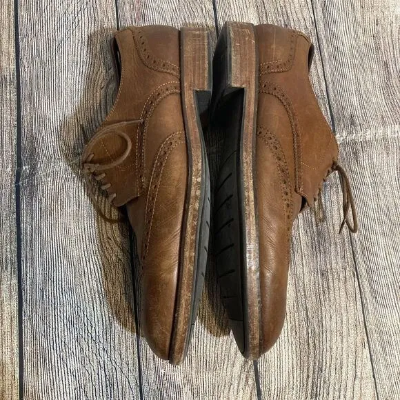 Cole Haan British Brown Leather Benton Wingtip Oxfords II C24168 US 11‎ 1/2 W