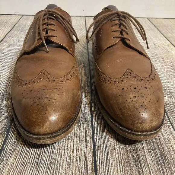 Cole Haan British Brown Leather Benton Wingtip Oxfords II C24168 US 11‎ 1/2 W