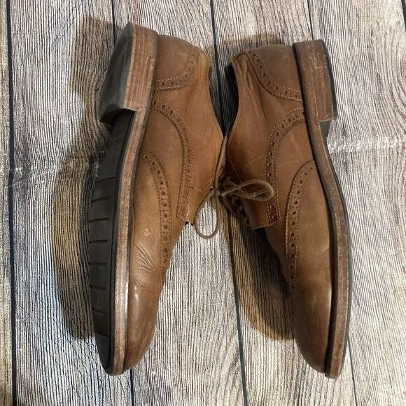 Cole Haan British Brown Leather Benton Wingtip Oxfords II C24168 US 11‎ 1/2 W