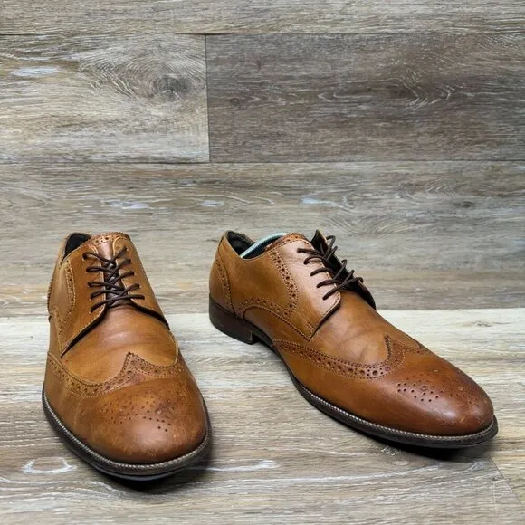 Cole Haan British Tan leather Benton Wingtip Oxfords C24116 Men s Size 11