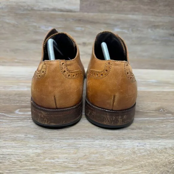 Cole Haan British Tan leather Benton Wingtip Oxfords C24116 Men s Size 11