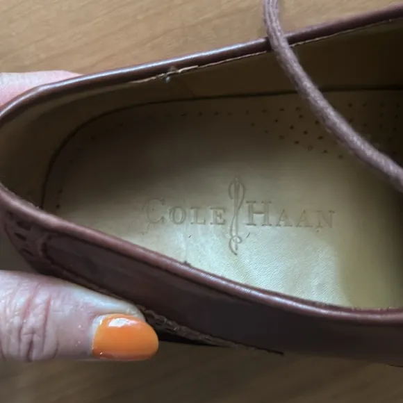 Cole Haan Brogue Brown Leather Wingtip Oxfords Shoes