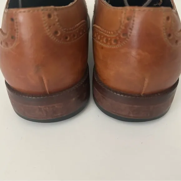Cole Haan Brown Leather Lace Up Brogue Wingtip Oxfords Dress Shoe Size 9.5 M
