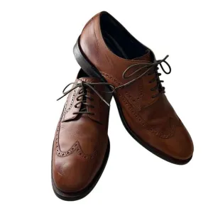 Cole Haan Brown Leather Wingtip Oxford Dress Shoes‎ Classic Derby Business 11.5