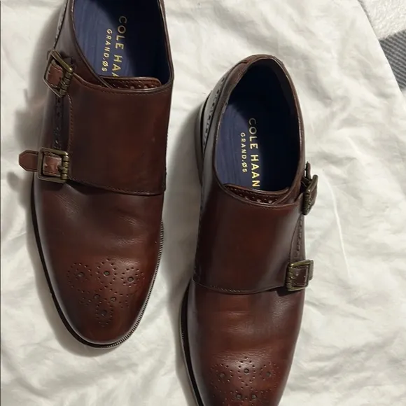 Cole Haan Brown Oxfords with Double Monk Strap