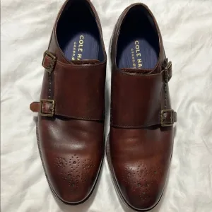 Cole Haan Brown Oxfords with Double Monk Strap
