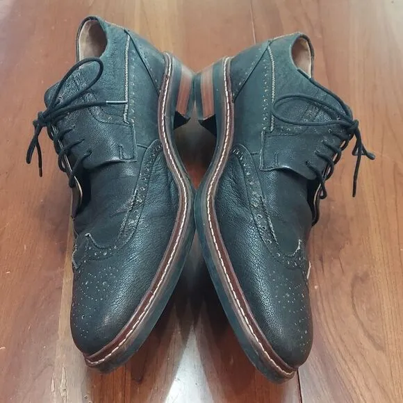 Cole Haan C24112 Warren Wingtip Oxfords Shoes Black Leather‎ Size 10.5M