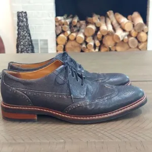 Cole Haan C24112 Warren Wingtip Oxfords Shoes Black Leather‎ Size 10.5M