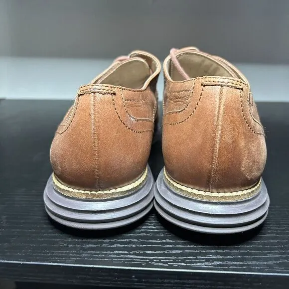 Cole Haan C26472 Mens 10.5 Original Grand Oxfords Wingtip Brown Leather