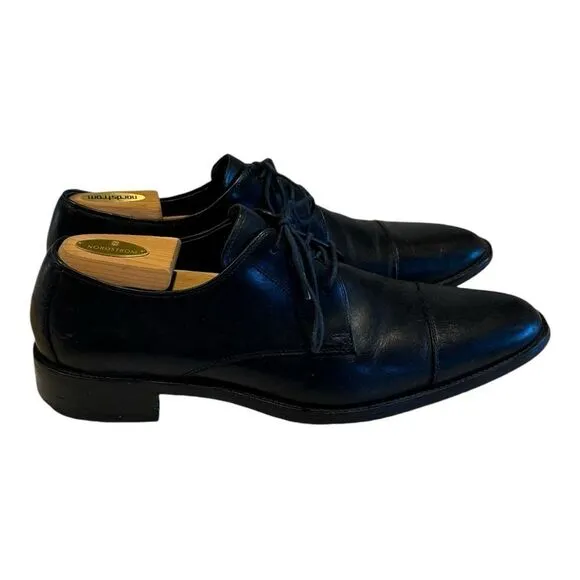 Cole Haan Cap Toe Shoes Black Leather Oxfords  11 M