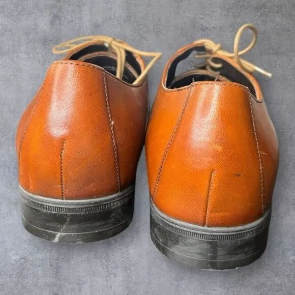 Cole Haan Cognac Brown Leather Cap Toe Oxford – Size 11M