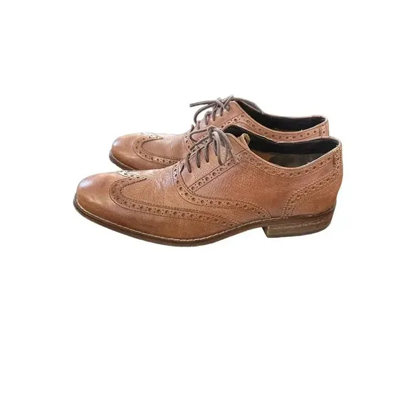 Cole Haan Grand Cambridge C12915 Brown Brogue Wingtip Oxfords Shoes Size 8.5‎