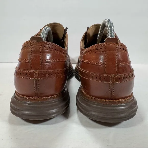 Cole Haan Grand OS Brown Leather Lace Up Wingtip Oxfords Men Size 9.5M
