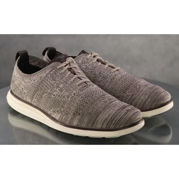 Cole Haan Grand OS Men's Knit Lite Wingtip Oxford Shoes Size 10.5 M Beige C29903
