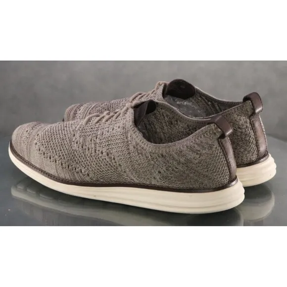 Cole Haan Grand OS Men's Knit Lite Wingtip Oxford Shoes Size 10.5 M Beige C29903