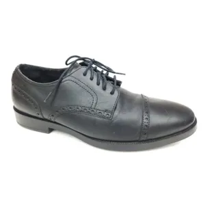 Cole Haan Grand OS Mens US 7 M Black Leather Cap Toe Brogue Oxfords Dress Shoes