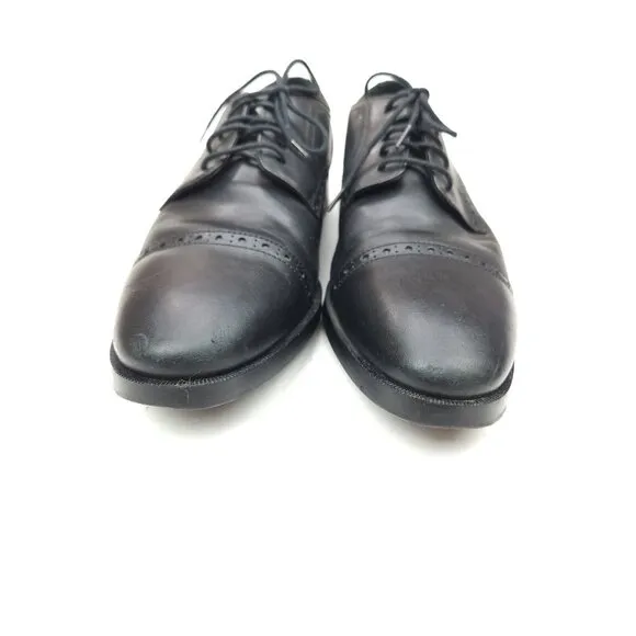 Cole Haan Grand OS Mens US 7 M Black Leather Cap Toe Brogue Oxfords Dress Shoes
