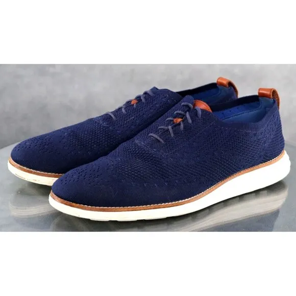 Cole Haan Grand OS Men's Wingtip Oxfords Dress Shoes Size 11 Blue C27960