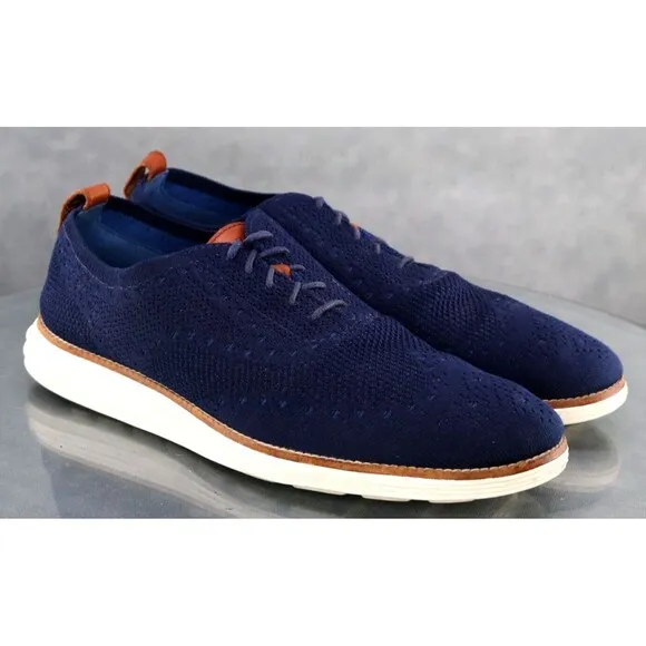 Cole Haan Grand OS Men's Wingtip Oxfords Dress Shoes Size 11 Blue C27960