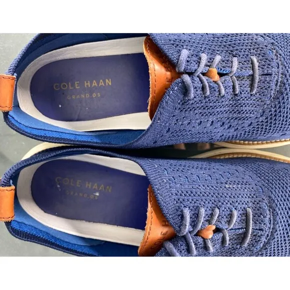 Cole Haan Grand OS Men's Wingtip Oxfords Dress Shoes Size 11 Blue C27960