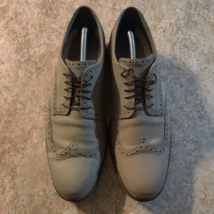 Cole Haan Grand O's Shoes Leather Wingtip Oxfords Gray Mens Size 13 M Sneakers