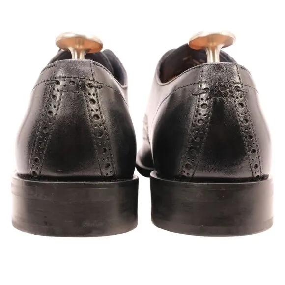 Cole Haan Grand Watson Black Leather Wingtip Derby Oxfords Mens 11.5 Dress Shoes