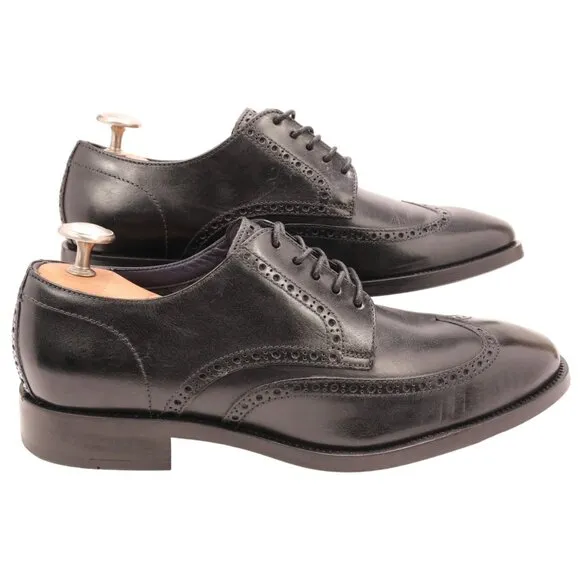 Cole Haan Grand Watson Black Leather Wingtip Derby Oxfords Mens 11.5 Dress Shoes