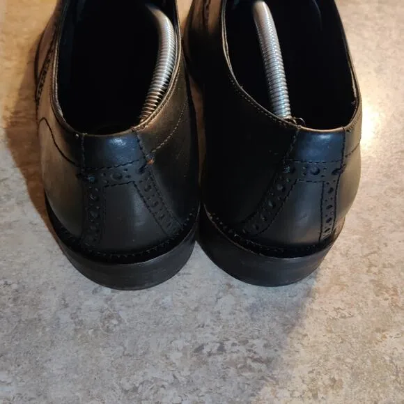 Cole Haan Grand.Os Wingtip Oxford Mens 13 M Black Leather Almond Toe Shoes