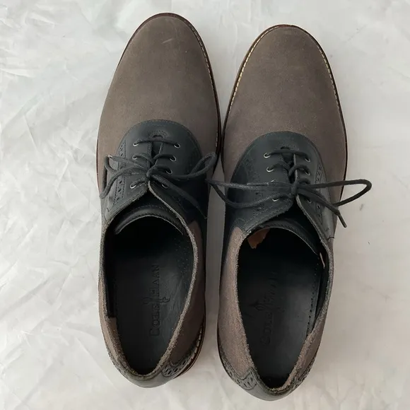 Cole Haan Gray Franklin Saddle II Suede Oxford Shoes C11874 Mens Size 13M