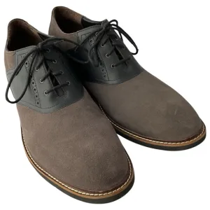 Cole Haan Gray Franklin Saddle II Suede Oxford Shoes C11874 Mens Size 13M