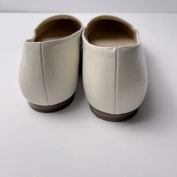 Cole Haan Ivory Croco Embossed Leather Loafers Size 8 Cole Haan Ellora Skimme