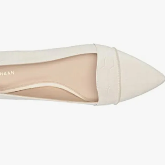 Cole Haan Ivory Croco Embossed Leather Loafers Size 8 Cole Haan Ellora Skimme