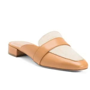 COLE HAAN Leather Flat Mules