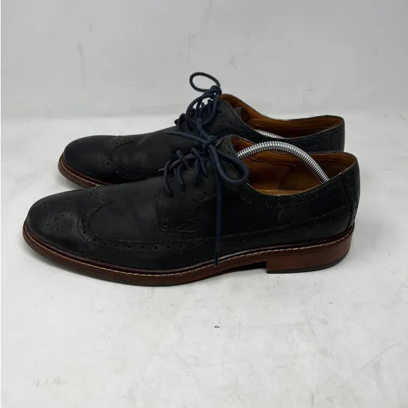 Cole Haan Leather Great Jones Black Wingtip Oxfords Shoes Men's Size‎ 13M