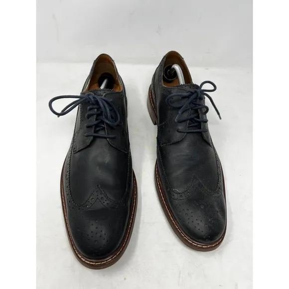 Cole Haan Leather Great Jones Black Wingtip Oxfords Shoes Men's Size‎ 13M