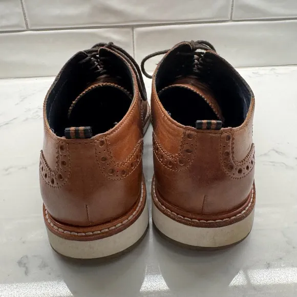 Cole Haan Leather Wingtip Oxford Dress Shoes Comfort Brown Mens 9.5M