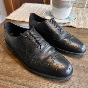 Cole Haan Leather Wingtip Oxford Dress Shoes Lace Up Black Size