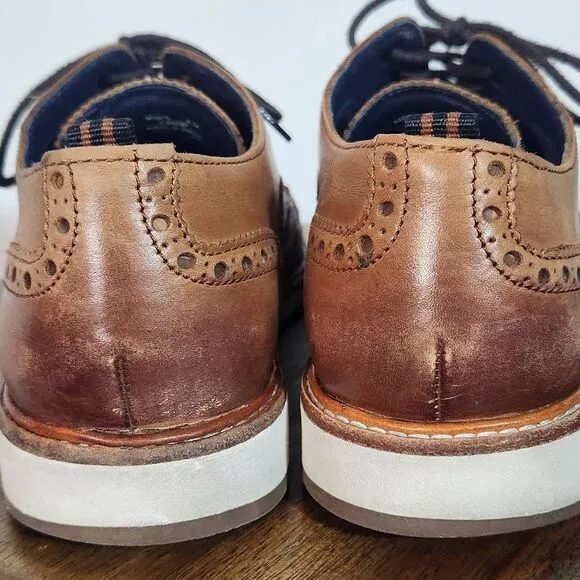 Cole Haan Leather Wingtip Oxford Shoes Size 8 Men's Brown Leather Oxfords