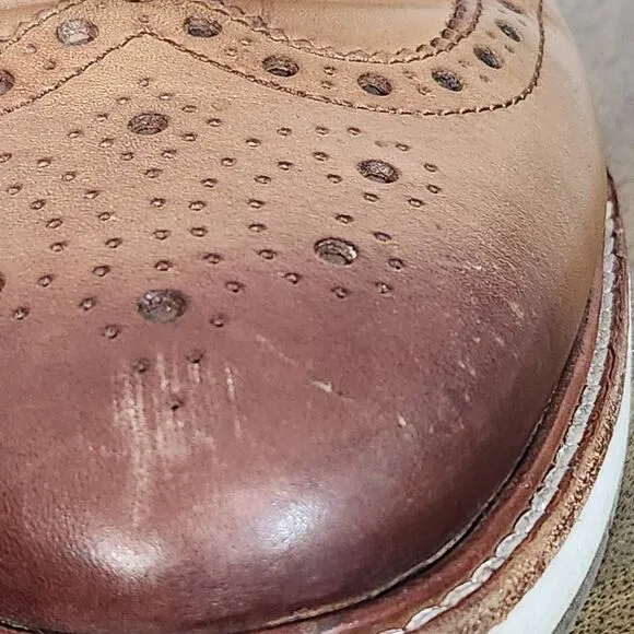 Cole Haan Leather Wingtip Oxford Shoes Size 8 Men's Brown Leather Oxfords