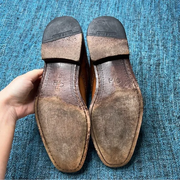 Cole Haan Leather Wingtip Oxfords in Brown Made in India