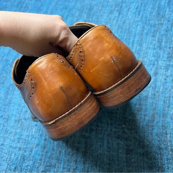 Cole Haan Leather Wingtip Oxfords in Brown Made in India